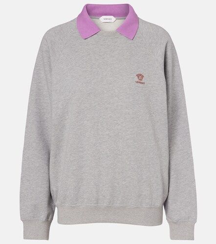 Sudadera de jersey de algodón - Versace - Modalova