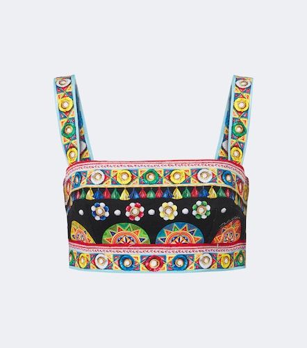 Top cropped Carretto in cotone - Dolce&Gabbana - Modalova