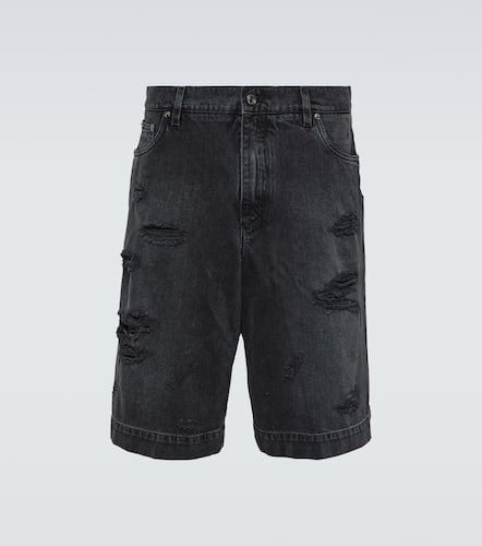 Distressed denim shorts - Dolce&Gabbana - Modalova