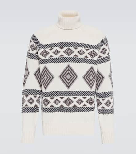 Rollkragenpullover aus Kaschmir-Jacquard - Brunello Cucinelli - Modalova