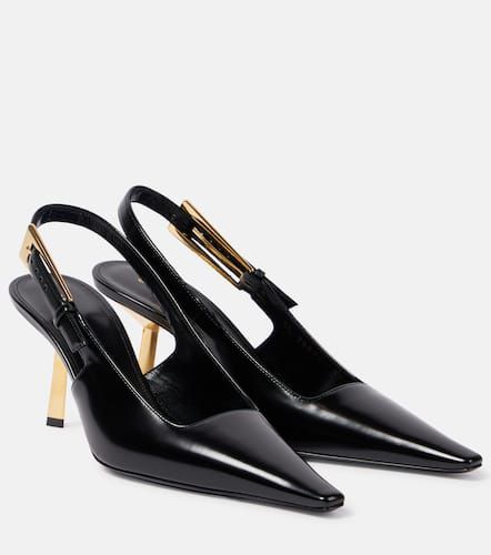 Lee 75 polished leather slingback pumps - Saint Laurent - Modalova