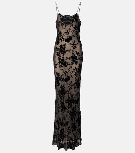 Floral-appliquÃ© sheer velvet slip dress - Rodarte - Modalova