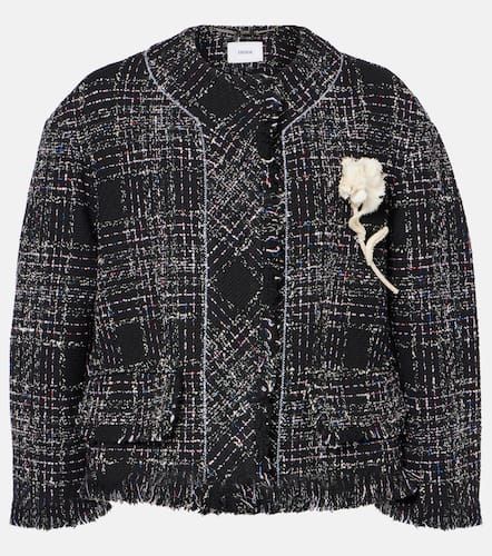 Giacca cropped in tweed di misto cotone - Erdem - Modalova