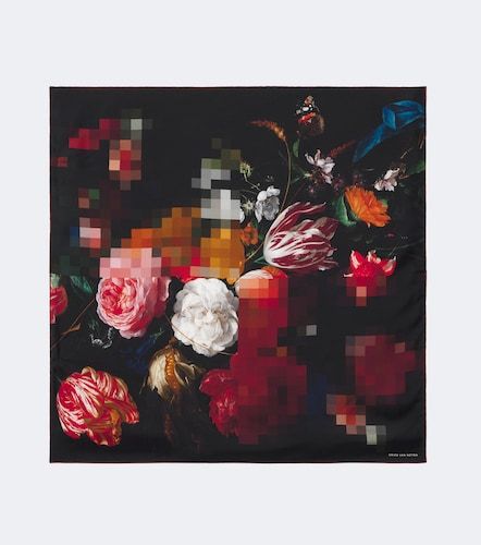 Bufanda de sarga de seda floral - Dries Van Noten - Modalova