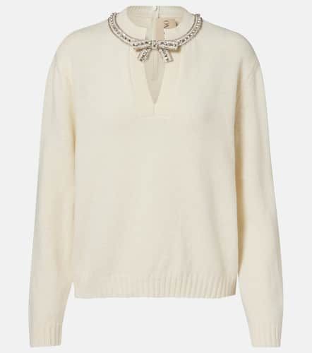 Jersey de lana virgen adornado - Valentino - Modalova