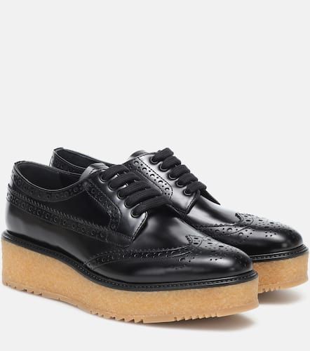 Zapatos brogue de piel con plataforma - Prada - Modalova