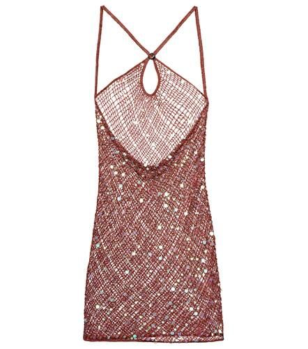 Sequin-embellished crochet minidress - Coperni - Modalova