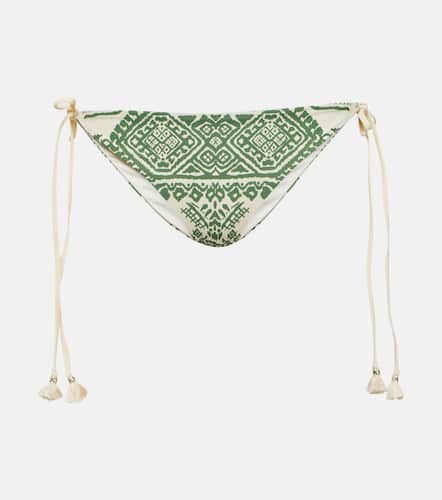 Printed self-tie bikini bottoms - Johanna Ortiz - Modalova