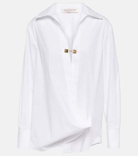Camisa de algodón con detalle wrap - Valentino - Modalova