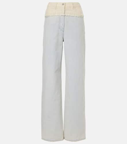 G Liquid tweed-trimmed wide-leg jeans - Givenchy - Modalova