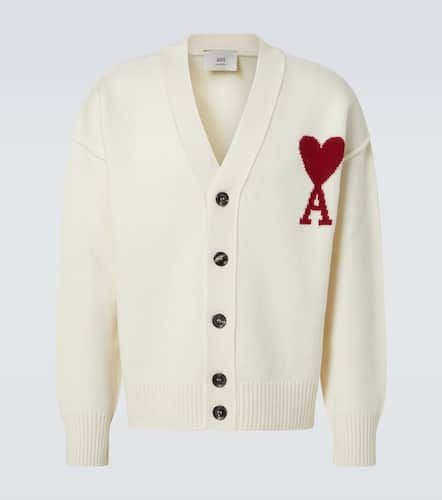 Ami De CÅur intarsia virgin wool cardigan - Ami Paris - Modalova