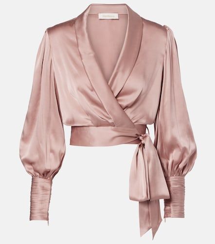 Zimmermann Top envolvente de seda - Zimmermann - Modalova