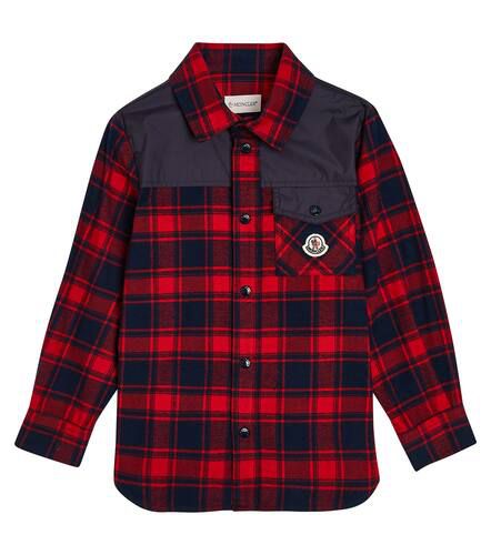 Checked cotton flannel shirt - Moncler Enfant - Modalova