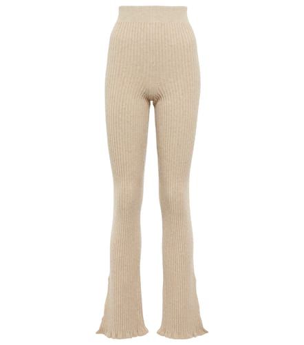 Ribbed-knit wool-blend flared pants - Victoria Beckham - Modalova