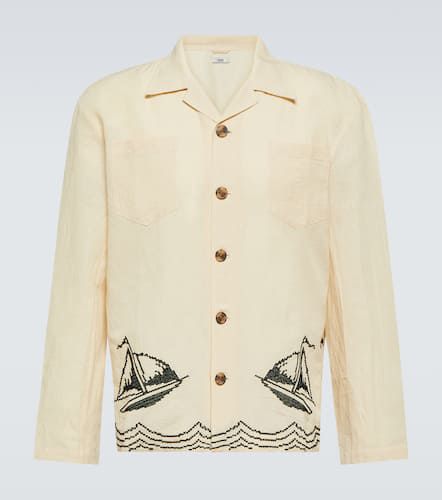 Sailing embroidered linen and cotton overshirt - Bode - Modalova