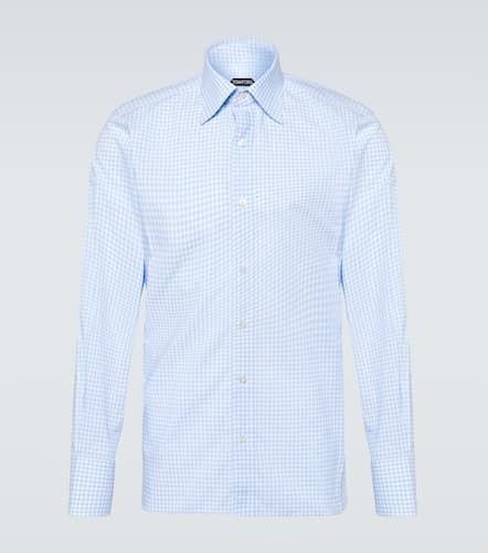 Camisa de popelín de algodón a cuadros - Tom Ford - Modalova