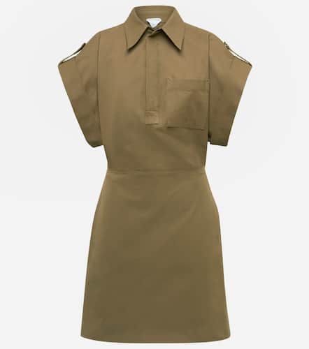 Vestido corto de gabardina de algodón - Bottega Veneta - Modalova