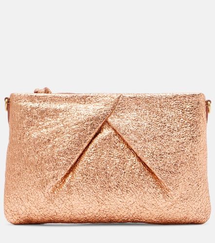 Clutch in pelle metallizzata - Dries Van Noten - Modalova