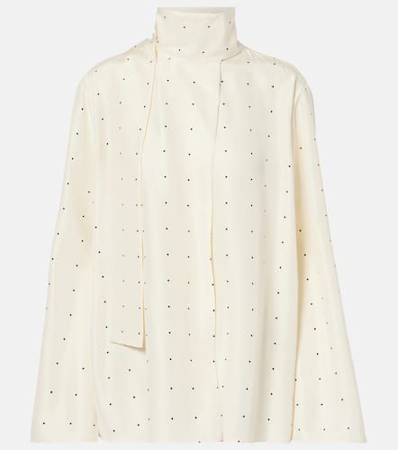 RÃ³he Polka-dot tie-neck silk foulard blouse - Rohe - Modalova