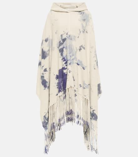 Tie-dye cashmere hooded poncho - Chloe - Modalova