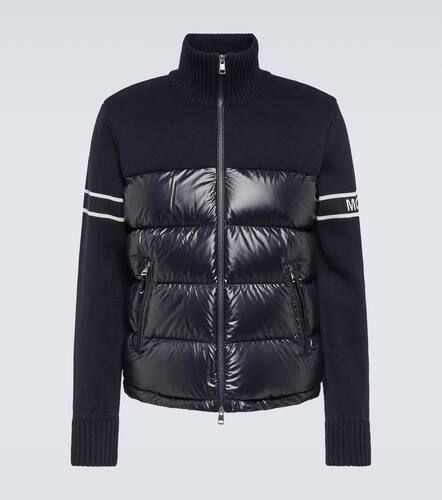 Down-paneled wool-blend jacket - Moncler - Modalova