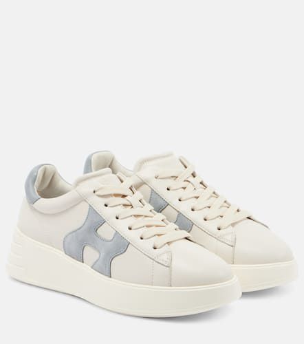 Rebel suede-trimmed leather sneakers - Hogan - Modalova