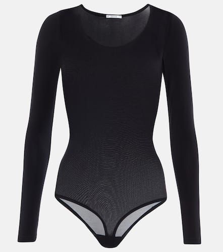 Wolford Eco Faux Leather String Bodysuit in Black