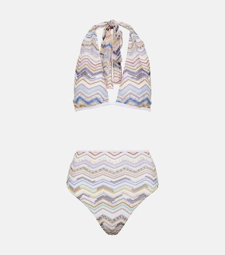 Zig Zag halterneck bikini - Missoni Mare - Modalova