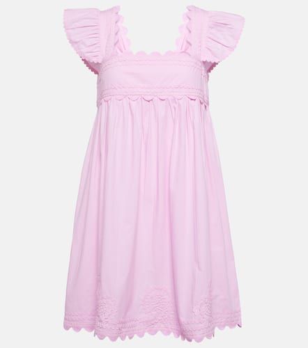 Vestido corto de algodón bordado - Juliet Dunn - Modalova