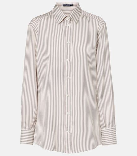 Camisa de seda a rayas - Dolce&Gabbana - Modalova