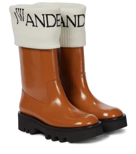 Botines de piel con logo - JW Anderson - Modalova