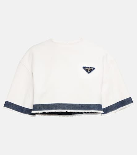 Prada Cropped denim T-shirt - Prada - Modalova