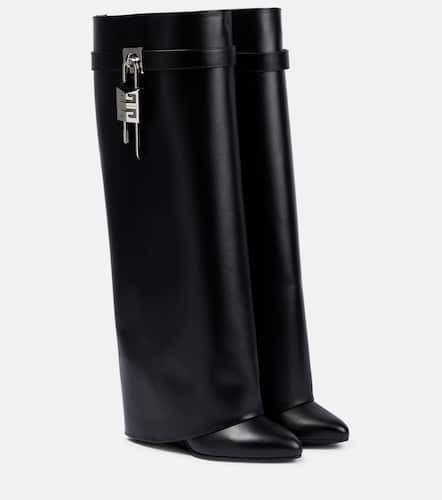 Shark Lock wide-fit leather knee-high boots - Givenchy - Modalova