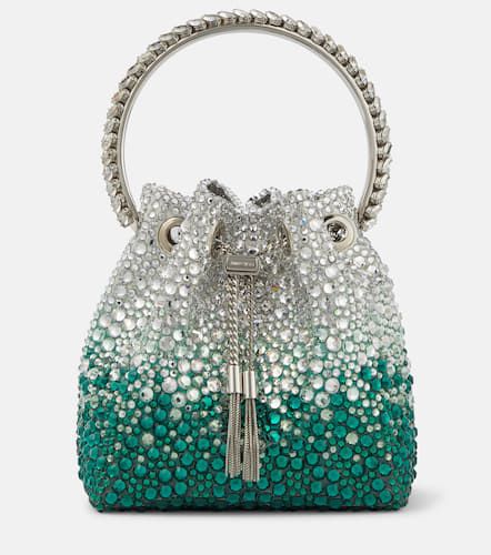 Secchiello Bon Bon Small in raso con cristalli - Jimmy Choo - Modalova