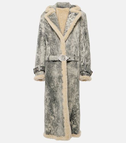 Cappotto in pelle con shearling - The Attico - Modalova