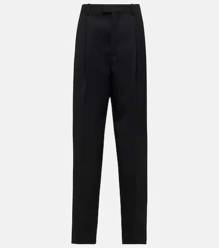 High-rise wool twill straight pants - Bottega Veneta - Modalova