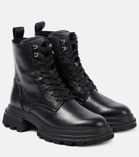 Hogan Benisa leather combat boots - Hogan - Modalova