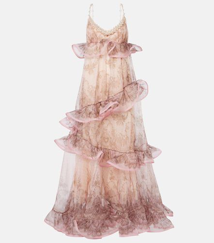 Crush ruffled silk organza maxi dress - Zimmermann - Modalova