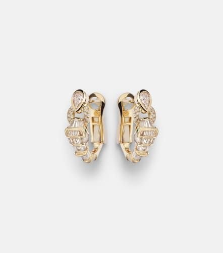 Serpentine 18kt hoop earrings with diamonds - Shay Jewelry - Modalova