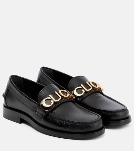 Gucci Logo leather loafers - Gucci - Modalova