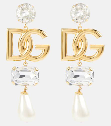Logo embellished earrings - Dolce&Gabbana - Modalova