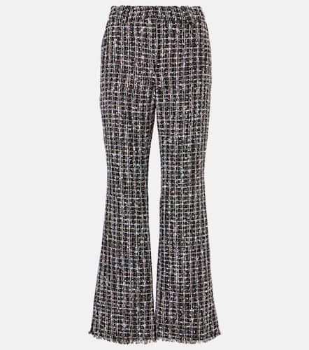 Pantalones flared de tweed de tiro alto - Balmain - Modalova