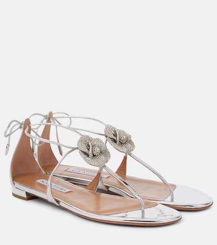 Crystal Orchid mirrored leather sandals - Aquazzura - Modalova