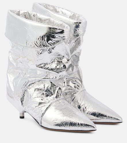 Edrik metallic leather ankle boots - Isabel Marant - Modalova