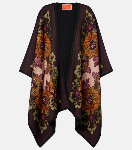 Poncho imprimé en laine vierge - La DoubleJ - Modalova