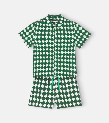 Fábula Camicia bowling e shorts in cotone a quadri - Fabula - Modalova