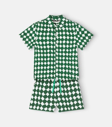 Fábula Set de camisa y shorts de algodón a cuadros - Fabula - Modalova