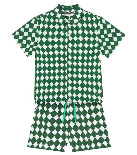 Fábula Set de camisa y shorts de algodón a cuadros - Fabula - Modalova