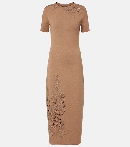 Foxgloves wool-blend midi dress - Oscar de la Renta - Modalova