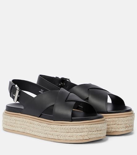 Prada Espadrille-Sandalen mit Leder - Prada - Modalova